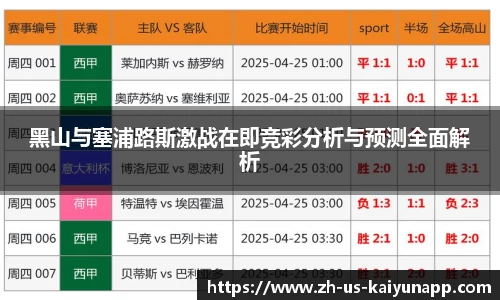 黑山与塞浦路斯激战在即竞彩分析与预测全面解析