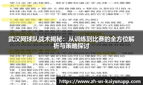 武汉网球队战术揭秘：从训练到比赛的全方位解析与策略探讨